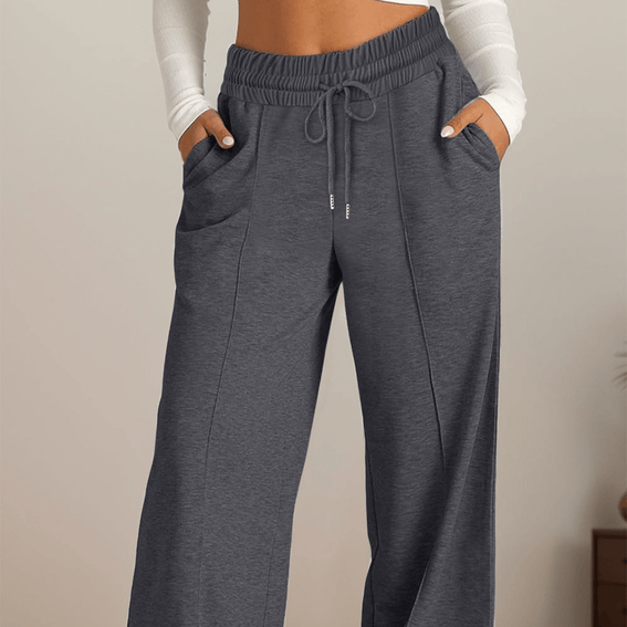 Elastic Waist Drawstring Wide-Leg Pants - - Women - Apparel - Clothing - Pants - Milvertons