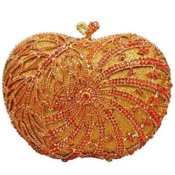 Elegant Handmade Apple Shape Evening Party Accessory With Crystals - - Women - Bags - Milvertons