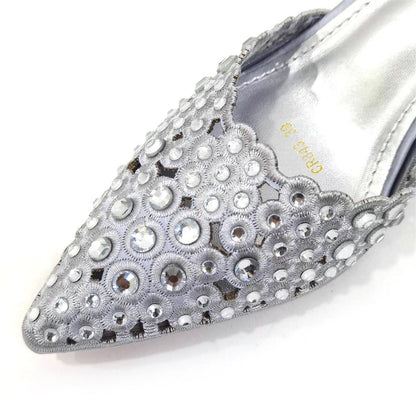 Elegant Party Shoes & Bag Set with Rhinestone Detailing - - Women - Shoes - Milvertons