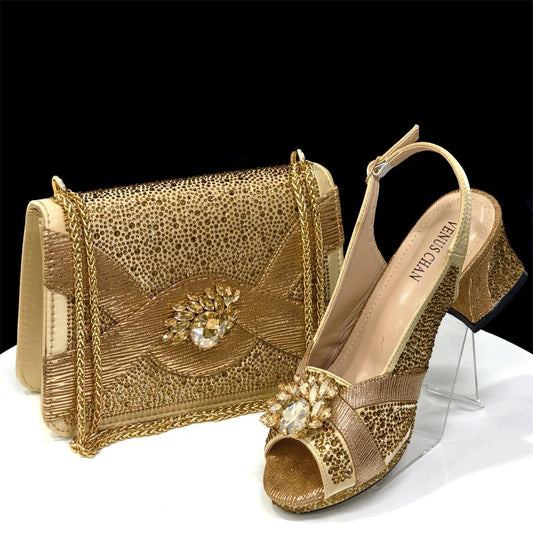 Elegant Peep-Toe Heels and Bag Set – Italian Style 2025 - Milvertons