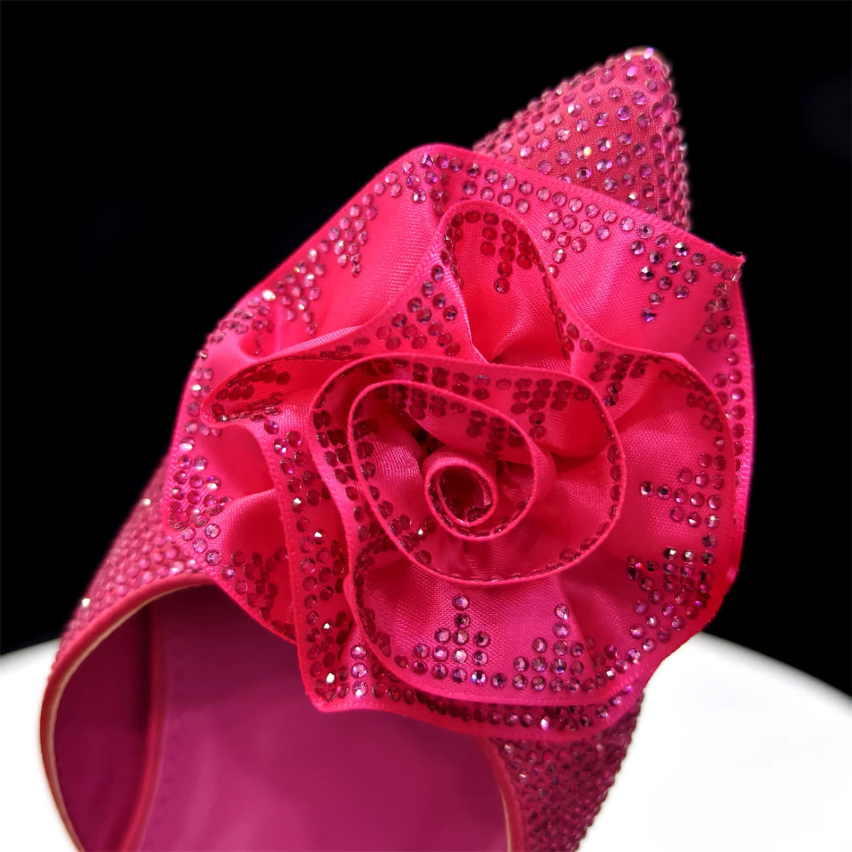 Elegant Wedding Shoe and Bag Set with Handmade Flowers