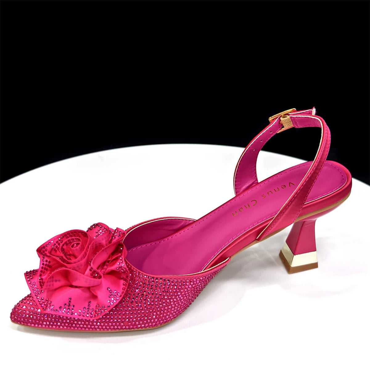 Elegant Wedding Shoe and Bag Set with Handmade Flowers