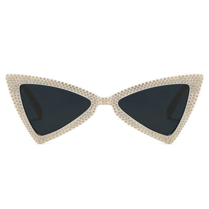 Extreme High Pointed Rhinestone Fashion Cat Eye Retro Sunglasses - - Women's Fashion - Women's Accessories - Women's Glasses - Women's Sunglasses - Milvertons