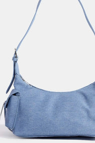 Fame Braided Accent Double Pocket Shoulder Bag - - - Trendsi