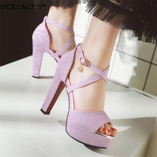 Glam Sexy High Heels Sandals 2025 | Wedding Party Style - - Women - Shoes - Milvertons