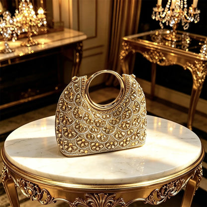 Elegant Rhinestone Pointed Toe Heels & Matching Handbag Set - - Women - Shoes - Milvertons