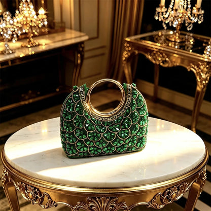 Elegant Rhinestone Pointed Toe Heels & Matching Handbag Set - - Women - Shoes - Milvertons