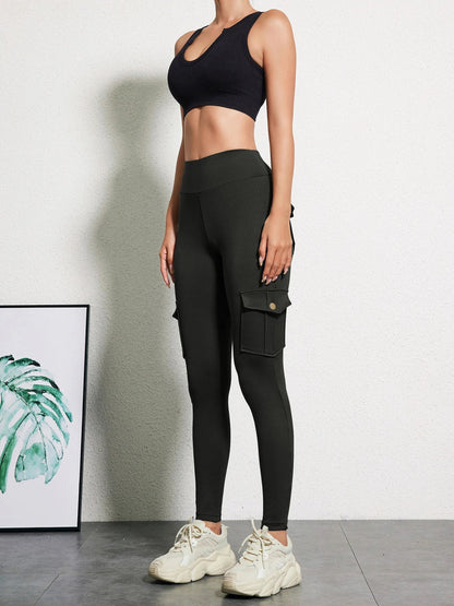 High-Waist Gym Leggings with Pockets – Stretchy, Comfortable - - Women - Apparel - Clothing - Pants - Milvertons