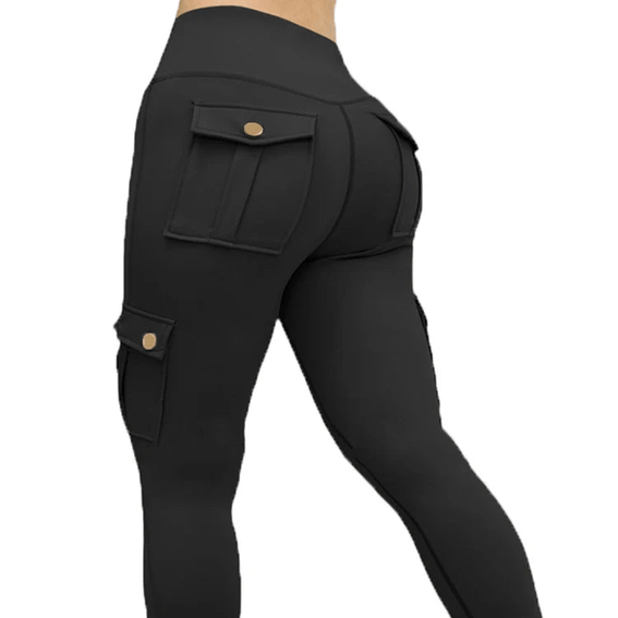 High-Waist Gym Leggings with Pockets – Stretchy, Comfortable - - Women - Apparel - Clothing - Pants - Milvertons