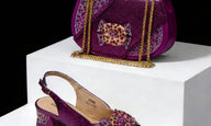 Italian Bling Heel Shoe & Bag Set for Weddings & Parties - - Women - Shoes - Milvertons