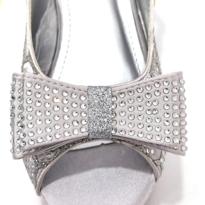 Italian Fashion Shoes & Bag Set Bling Block Heel Pumps - - Women - Shoes - Milvertons