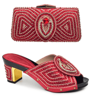 Italian Ladies Heeled Sandals and Matching Bag - Party Pumps - Red - Women - Shoes - Milvertons