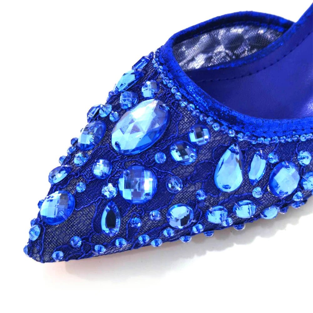 Italian Pointed Heel & Bag Set Diamond Lace Matching Design - - Women - Shoes - Milvertons