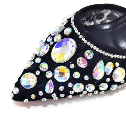 Italian Pointed Heel & Bag Set Diamond Lace Matching Design - - Women - Shoes - Milvertons