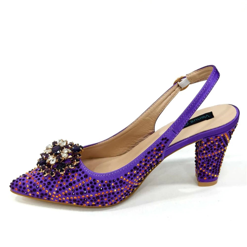 Italian Rhinestone Heel & Clutch Set for Women - - Women - Shoes - Milvertons