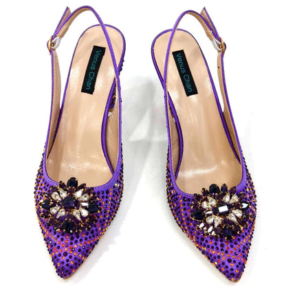 Italian Rhinestone Heel & Clutch Set for Women - - Women - Shoes - Milvertons