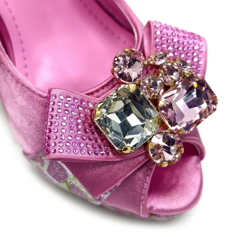 Italian Rhinestone Heels & Bag Set for African Women's Party - - Women - Shoes - Milvertons