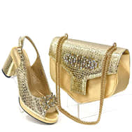 Italian Rhinestone Party Shoes & Bag – 2024 Italian Style - Gold - Women - Shoes - Milvertons