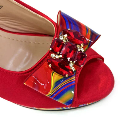 Italian Rhinestone Shoes and Bag Set for Summer Parties 2024 - - Women - Shoes - Milvertons