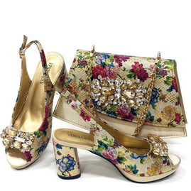 Italian Sandals & Bag Set for Women – Wedding Heels - Gold - Women - Shoes - Milvertons