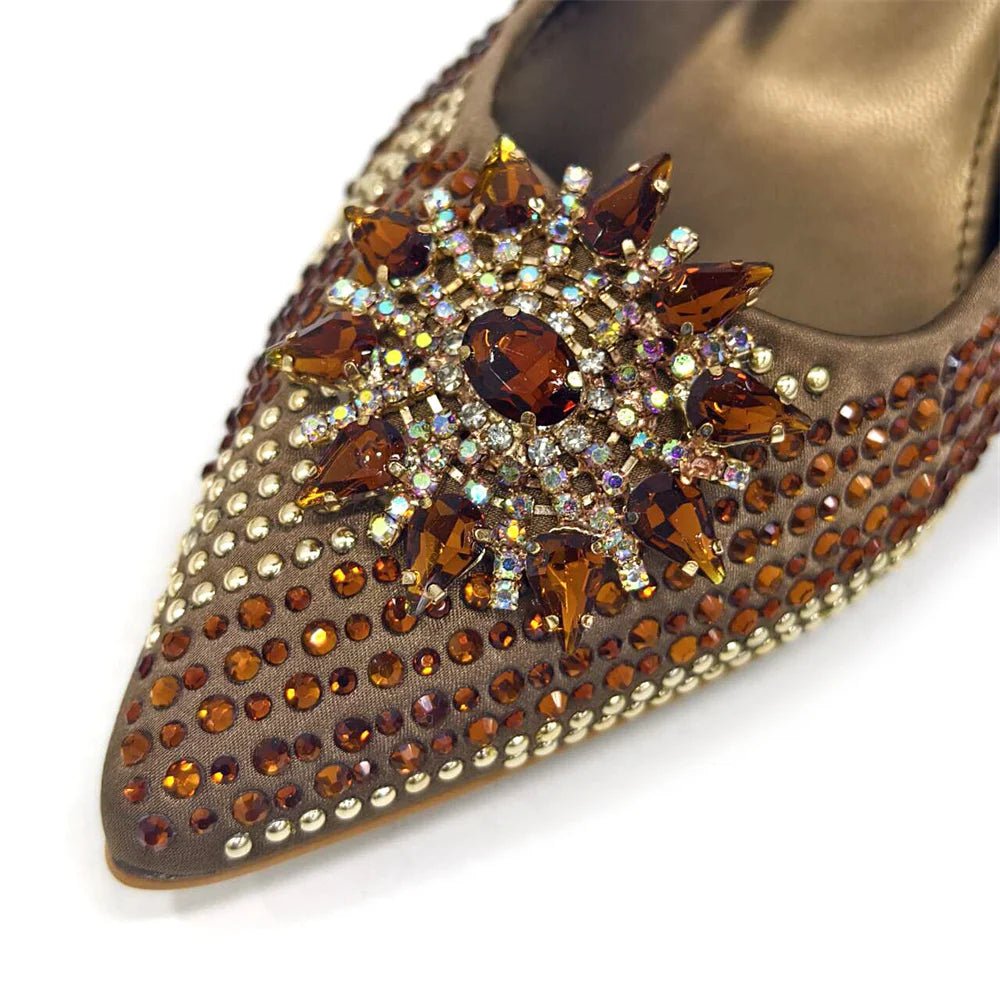 Italian Shoes and Bag Set 2024 – Rhinestone High Heels - - Women - Shoes - Milvertons