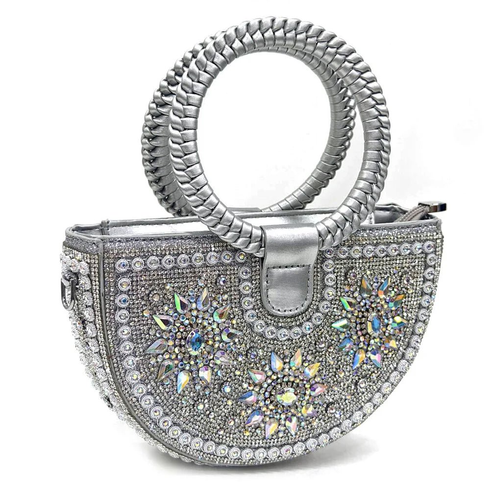 Italian Shoes and Bag Set 2024 – Rhinestone High Heels - - Women - Shoes - Milvertons