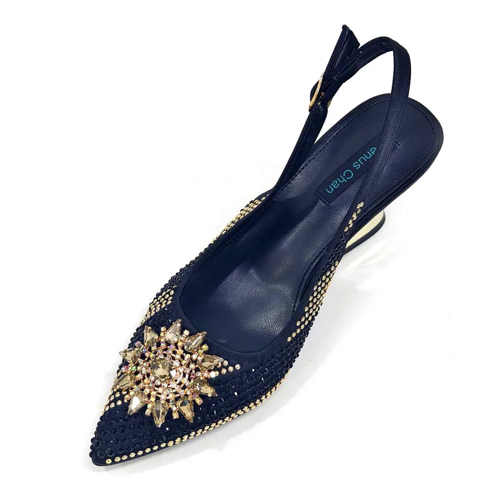 Italian Shoes and Bag Set 2024 – Rhinestone High Heels - - Women - Shoes - Milvertons