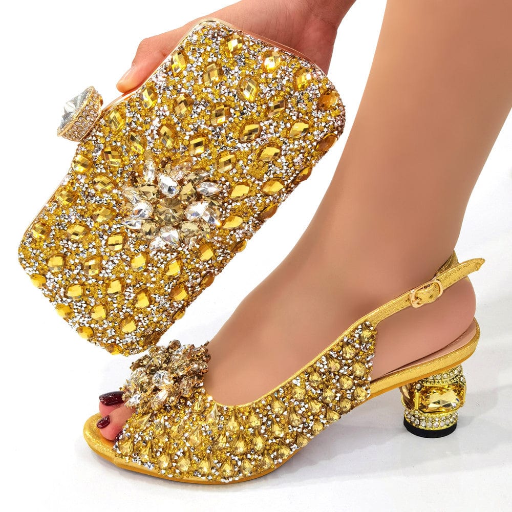 Italian Shoes and Matching Bag with allover glitter decor - - Women - Shoes - Milvertons