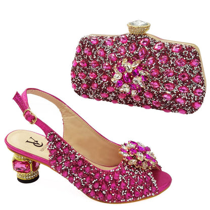 Italian Shoes and Matching Bag with allover glitter decor - - Women - Shoes - Milvertons