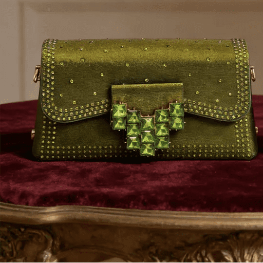 Italian Style Shoe and Bag Set – Elegant Rhinestone Heels - - Women - Shoes - Milvertons