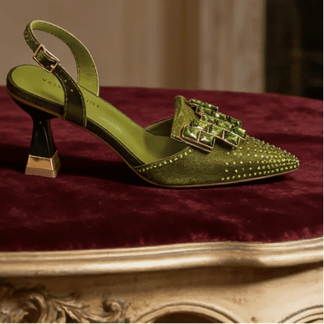 Italian Style Shoe and Bag Set – Elegant Rhinestone Heels - - Women - Shoes - Milvertons