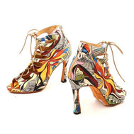 Ladies High Heel Latin Dance Shoes - Yellow - Women - Shoes - Milvertons