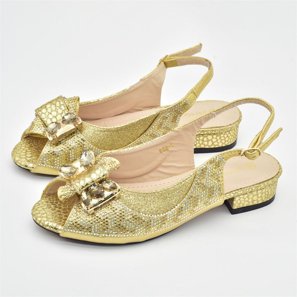 Luxury Italian Shoes and Bag Set decorated with Rhinestones - - Women - Shoes - Milvertons