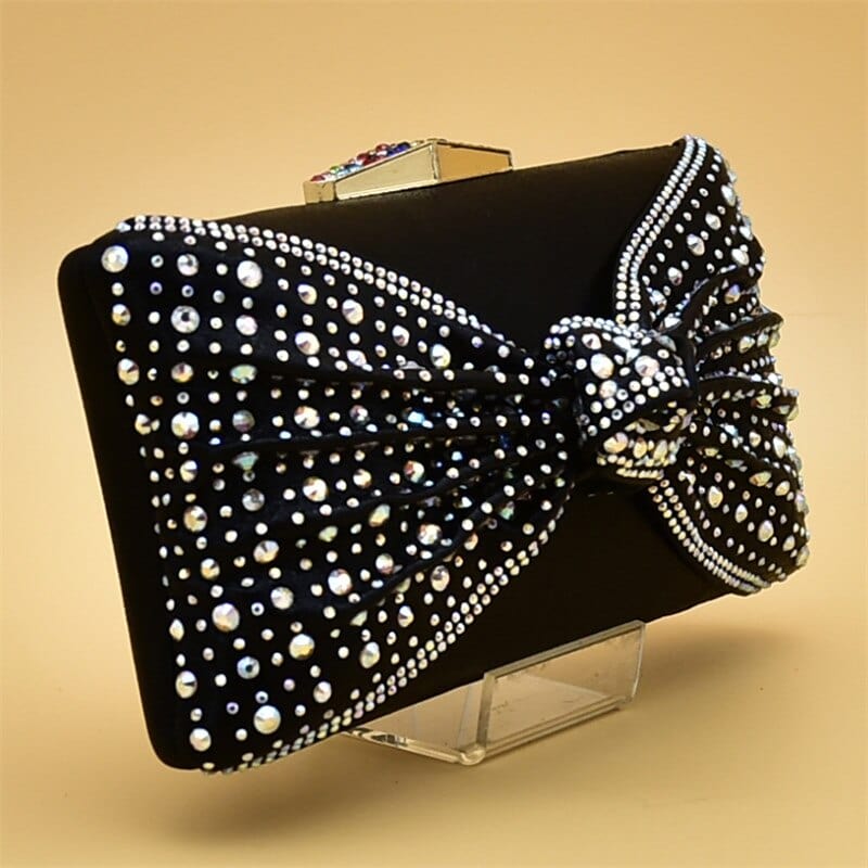 Luxury Italian Shoes and Bag Set for Party Decorated with Rhinestones - - Women - Shoes - Milvertons