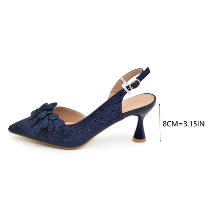 Luxury Italian Wedding Shoes and Bag Set with Rhinestones - - Women - Shoes - Milvertons