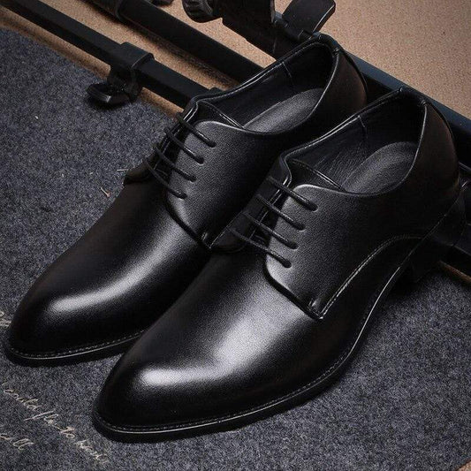 Men's Formal Business Shoes - Black Leather - - Men - Shoes - Milvertons