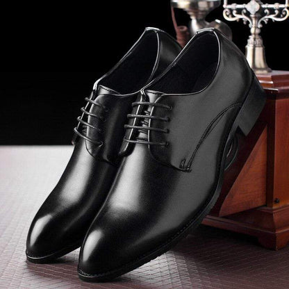 Men's Formal Business Shoes - Black Leather - - Men - Shoes - Milvertons