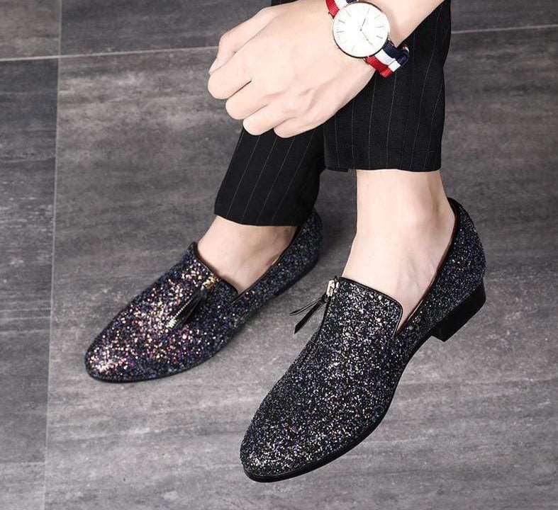 Men's glittered loafers - - Men - Shoes - Milvertons