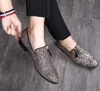 Men's glittered loafers - - Men - Shoes - Milvertons