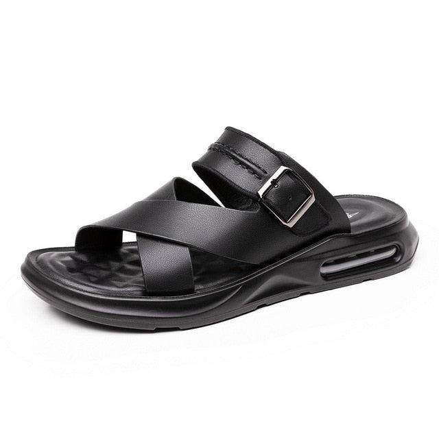 Men's Italian Sandals, Non-slip - Black 9 - Men - Shoes - Milvertons