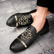 Men's Spiked Rivets Loafers decorated with Rhinestone - - Men - Shoes - Milvertons