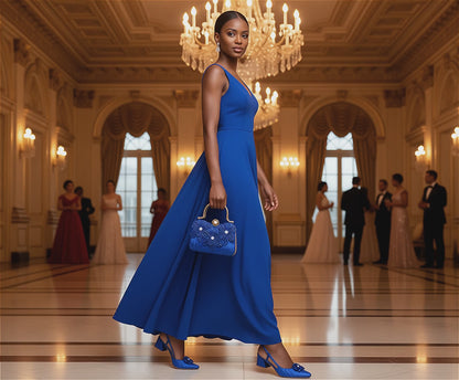 Italian Rhinestone Heels & Clutch Bag Set | Elegant Wedding