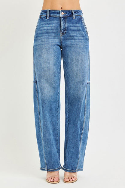 Blue Slouchy Baggy Jeans-d1-Max
