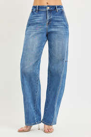 Blue Slouchy Baggy Jeans-d-Max