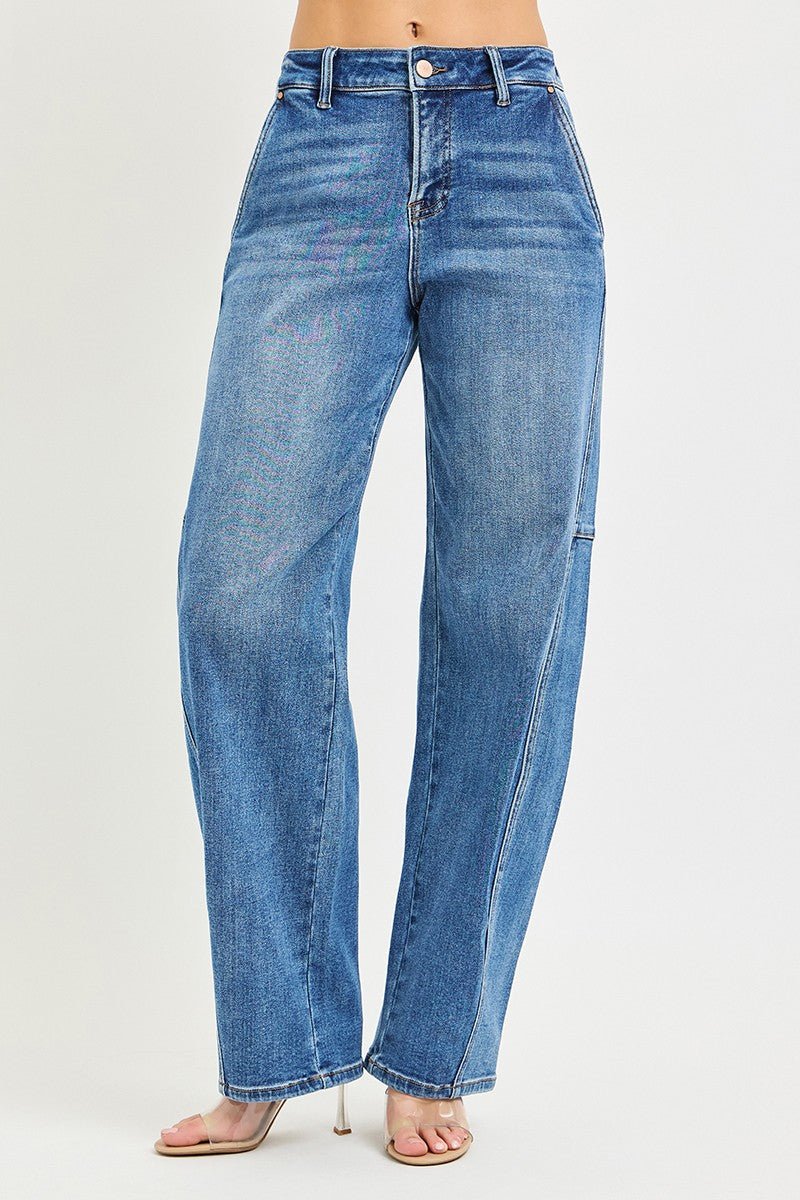 Blue Slouchy Baggy Jeans-d-Max