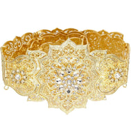 Royal Luxury Wedding Gold Color Body Jewelry Adjustable Length - gold 1040mm - Apparel & Accessories - Belts - Milvertons