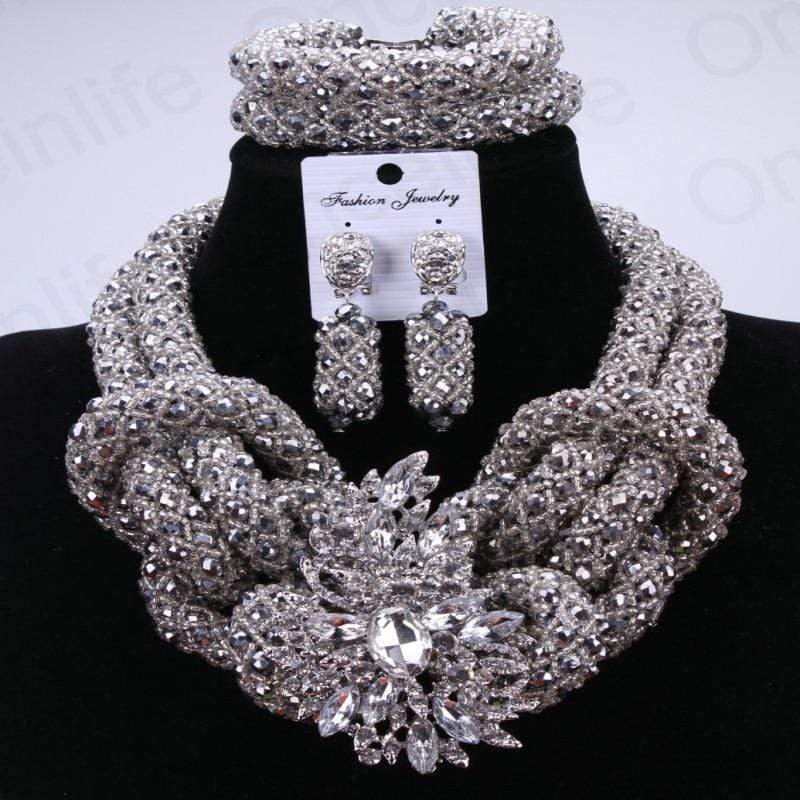 Sensational Gorgeous African Wedding Accessory - gray M - Apparel & Accessories - Jewelry - Jewelry Sets - Milvertons