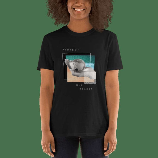 Short-Sleeve Unisex Climate Advocacy T-shirt - Black - T-shirts - Milvertons