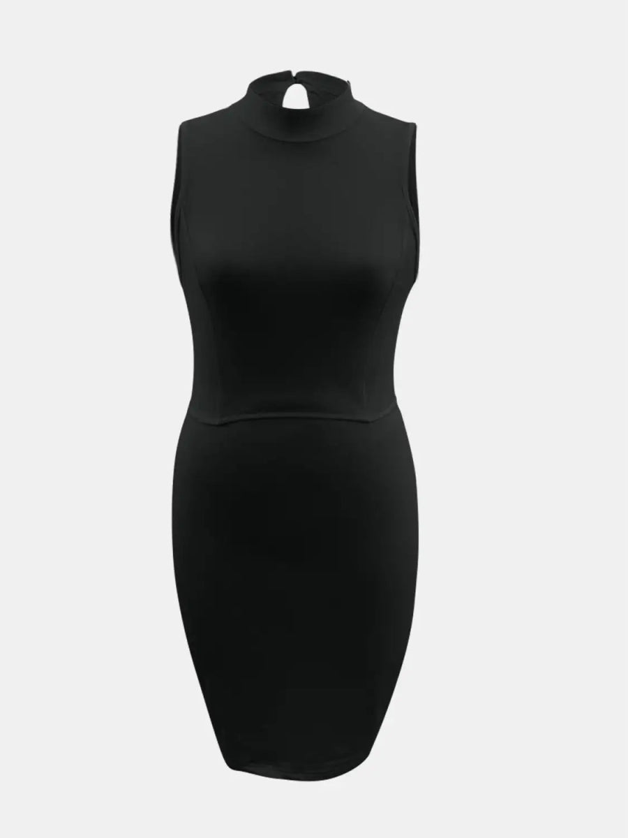 Sleeveless Dress with Cutout Detail and Mock Neck Design - - Women - Apparel - Dresses - Day to Night - Milvertons