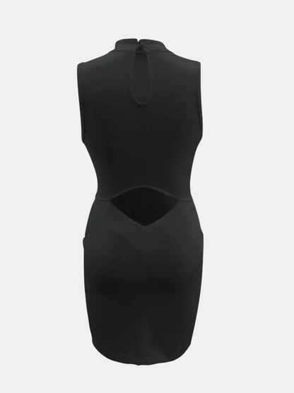 Sleeveless Dress with Cutout Detail and Mock Neck Design - - Women - Apparel - Dresses - Day to Night - Milvertons